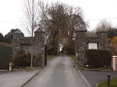 Entrance to Saint Seachnall's Church of Ireland, site of the village's original ecclesiastical foundation in the fifth century AD