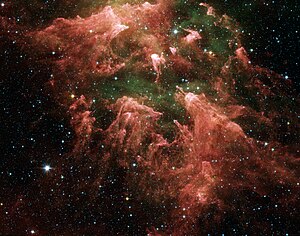 Eta Carinae nebula in infrared by Spitzer Telescope