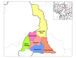 Kameruns Departement: Adamaoua (Adamawa), Centre, Extrême-Nord