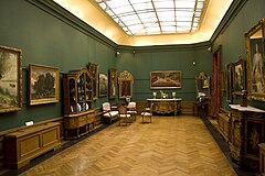 Zaal in het museum