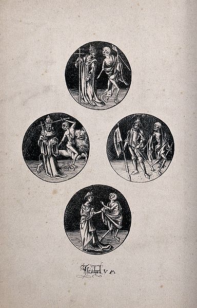 File:Four circular compositions with scenes from the dance of dea Wellcome V0042054.jpg