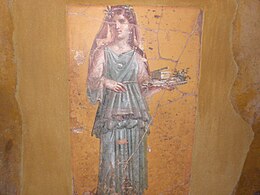 Fresco of woman with tray in Villa San Marco.jpg
