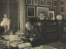 Нансен в своём кабинете в «Пульхёгде», 1909 год