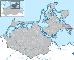 Göhrens läge i Mecklenburg-Vorpommern