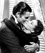 Avec Clark Gable dans Autant en emporte le vent (1939).