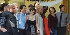 Hurd with the cast of The Walking Dead in October 2012