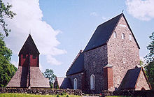 The Gamla Uppsala Church, the site of the Uppsala bishops and archbishops until 1273. Gamla uppsala kyrka.jpg