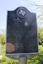 Thumbnail for File:Garvin Memorial Cemetery, Dallas, Texas Historical Marker (7173577079).jpg