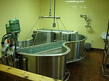 The "Bath of Surprise" for rapidly immersing patients into ice water Glore Psychiatric Museum -Bath of Surprise.jpg