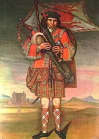 The Grant Piper by Richard Waitt, 1714. The pattern of the piper's belted plaid differs from any modern Grant tartan. GrantPiper.JPG