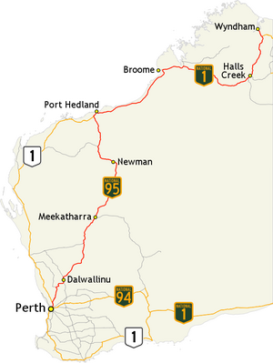 Übersichtskarte Great Northern Highway