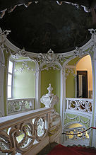 The Rococo staircase of Gruber Palace in Ljubljana