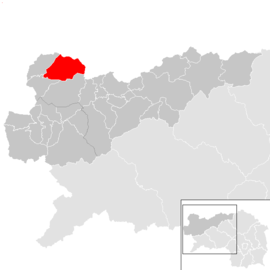 Poloha obce Grundlsee v okrese Liezen (klikacia mapa)