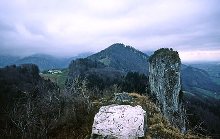 Hallein Kleiner Barmstein Grenzzeichen D Ö (1981)