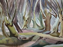 Harry Barr watercolour Epping Forest