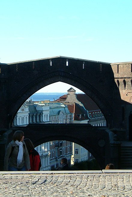 Central Helsingborg, from the castle