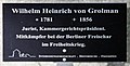 Wilhelm Heinrich von Grolman, Mehringdamm 21, Berlin-Kreuzberg, Deutschland