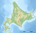 Hokkaidō géolocalisation relief.svg