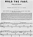 Hold the Fort original sheet music p1 (Hold the Fort!, Scheips).jpg