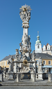Holy Trinity column Neunkirchen Lower Austria from SE on 2015-02-14.png