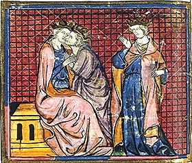 Посвящение Артуру, иллюминация 14 века.
