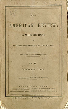 Титульный лист февральского номера American Review: A Whig Journal, содержащего «Ворона»