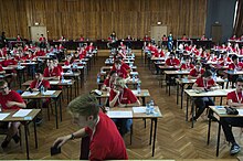 Written Response Test at the 11th International Geography Olympiad in Poland in August 2014. IGeo 2014 WRT.jpg