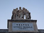 Gruppo scultoreo del frontone del Teatro Vittorio Emanuele II- attuale Teatro civico - di Messina