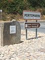 Indicazioni d'entrata a Portomarin