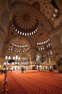 Interior of Sultan Ahmed I Mosque