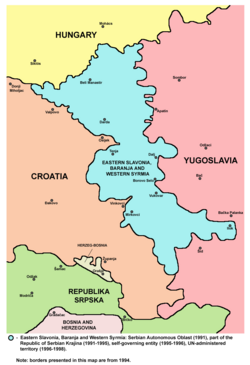 Република Српска Крајинаの位置