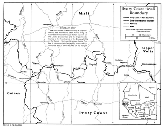 <span class="mw-page-title-main">Ivory Coast–Mali border</span> International border