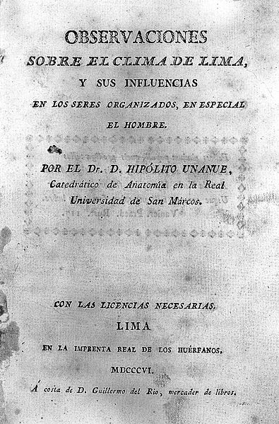 File:J.H. Unanue, Observaciones sobre el clima de Lima..., 1806 Wellcome L0014956.jpg