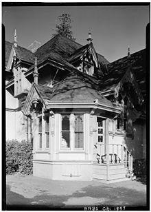 Jack E. Boucher's 1960 HABS photograph of the home's southwest corner detail JMoraMossHouse-SWCorner.jpg