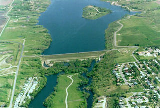 Jamestown Dam Dam in North Dakota, United States. Located near Jamestown.