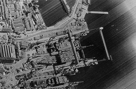A KH-11 image of the construction of a Kiev-class aircraft carrier, as published by Jane's in 1984.