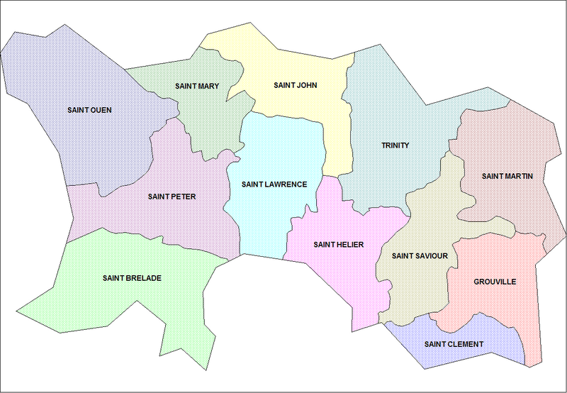 St Peter Jersey Map Outline Of Jersey - Wikiwand