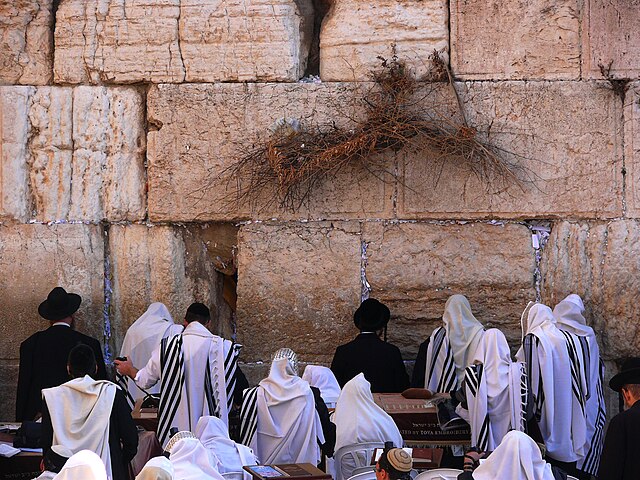 Jews praying at the Western Wall (Kotel) in Jerusalem, 2010