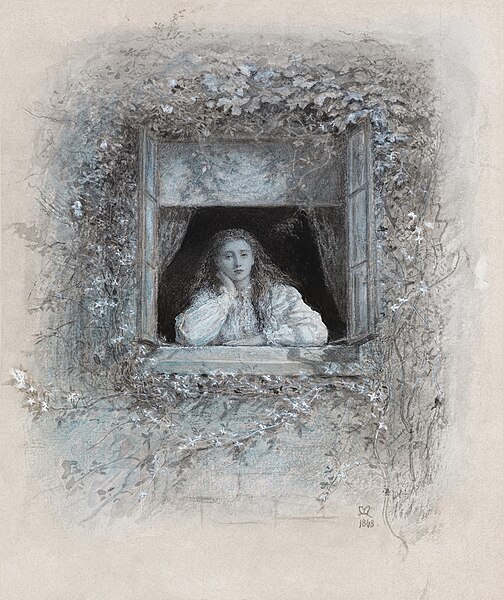 File:John Everett Millais - "A Reverie" from The Window; or, The Song of the Wrens.jpg