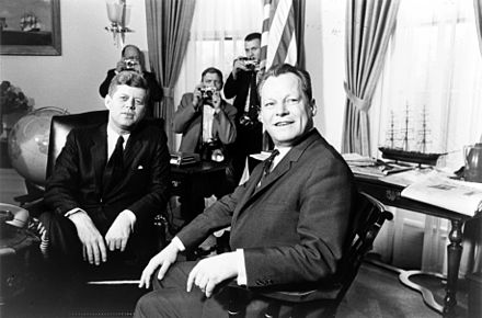 Brandt meeting John F. Kennedy in 1961
