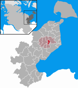 Poziția Kabelhorst pe harta districtului Ostholstein