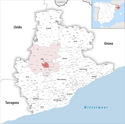 Kommunens läge i provinsen Barcelona