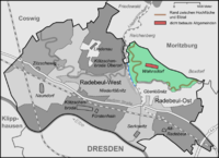 Karte Radebeul Stadtteile Wahnsdorf