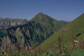 Vista del Kegelkopf dall'Älplesattel (de).