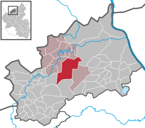 Poziția Kesseling pe harta districtului Ahrweiler