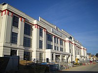 Former Ovaltine factory, Kings Langley. This is the listed art deco facade of the former Ovaltine factory. It was redeveloped into housing in 2002. Kings Langley, Former Ovaltine factory - geograph.org.uk - 272923.jpg