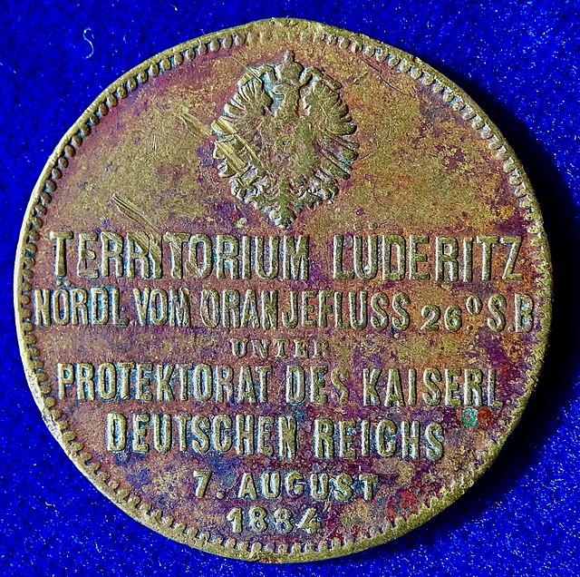 German Protectorate Medal Lüderitz Territory 7 August 1884, reverse