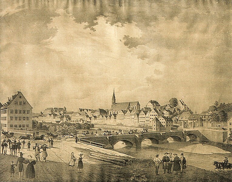 File:LA Helvig - Ansicht von Tübingen von Südosten (um 1835 Lithogr Inv.7898 KfS007).jpg
