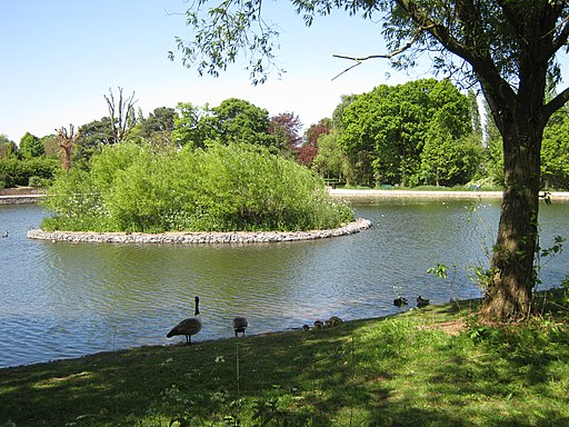 Lakeside and Island, Pype Hayes Park - geograph.org.uk - 2404732