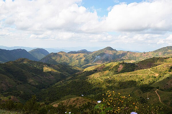 View of the Shan Hills in southern Shan State